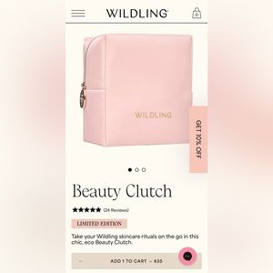 Wilding Beauty Pouch/Makeup Bag NEW